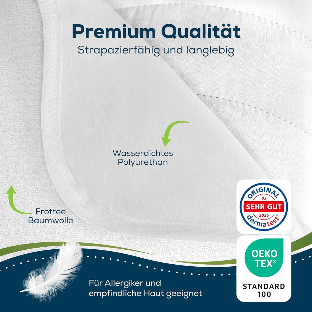 Sensalou Matratzenschoner wasserdicht 135x190 cm – Matratzenschutz Auflage für Jugendliche &amp; Teenage