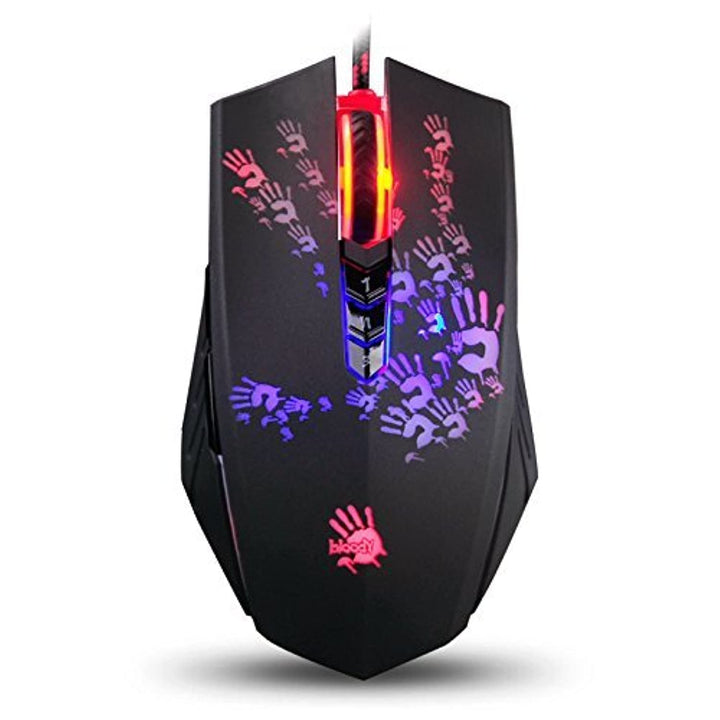 Gaming Mouse, Bloody A60 black Neon Infrared-Micro switch Adjustable 4,000CPI with Advanced weapon t