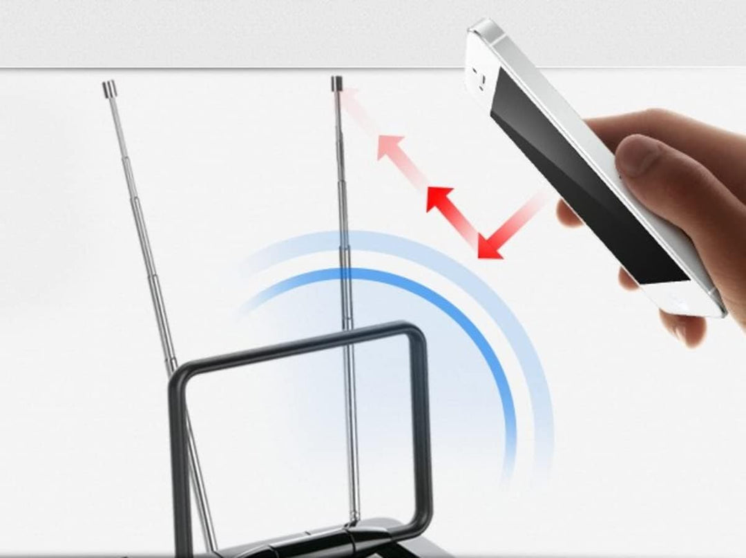 One for All – 3G-4G-5G-blockfilter - DVB-T2 Zimmerantenne Digital-TV in HD Dreh- und kippbar 0 bis 1