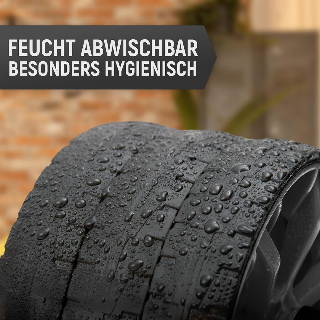NEOLYMP Bauchtrainer für Zuhause mit Knieauflagen Matte und Bauchroller Videoübungen - Bauchmuskeltr