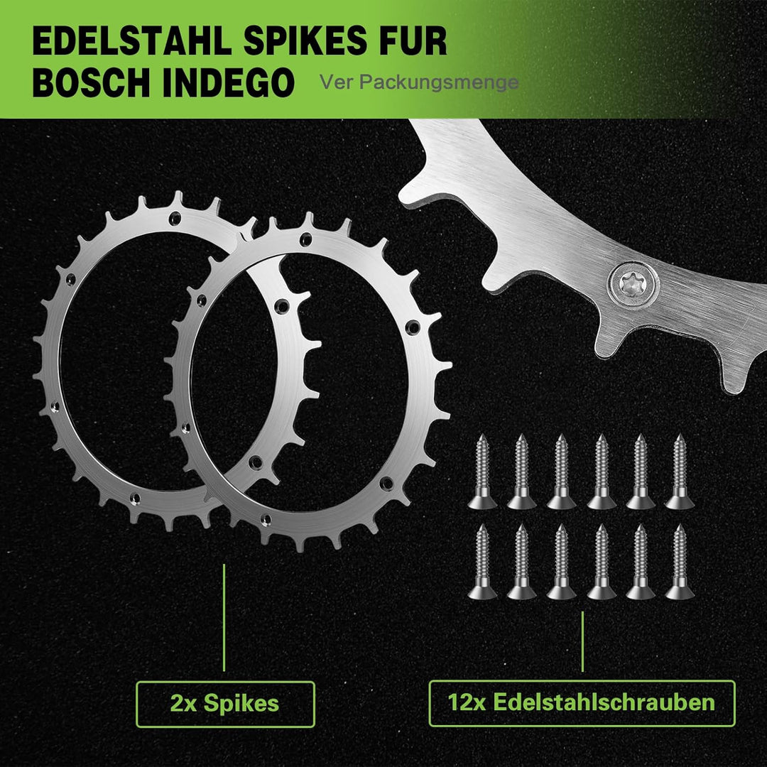 Edelstahl Spikes für Bosch Indego XS 300 400 S500 S+500 M700 Traktionsverbesserung für Mähroboter,au
