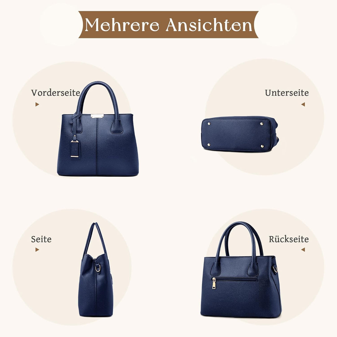 VARLIVOO Elegant Damen Handtasche Schultertasche Frauen Umhängetasche Taschen Shopper Wasserdicht PU