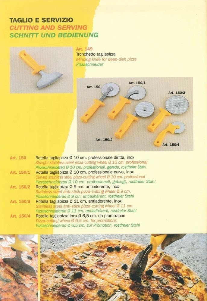 Lilly Codroipo Pizzaschneider mit Antihaftbeschichtung, Stahl, 11 cm, rostfrei