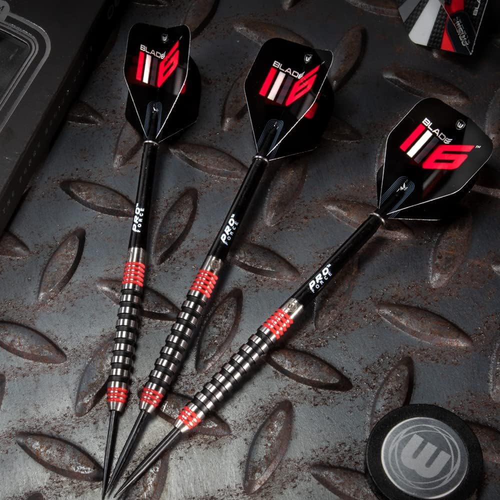 WINMAU Advance 500 Series Dartpfeile mit dartflüge und Dart stiele 24G Rot, 24G Rot