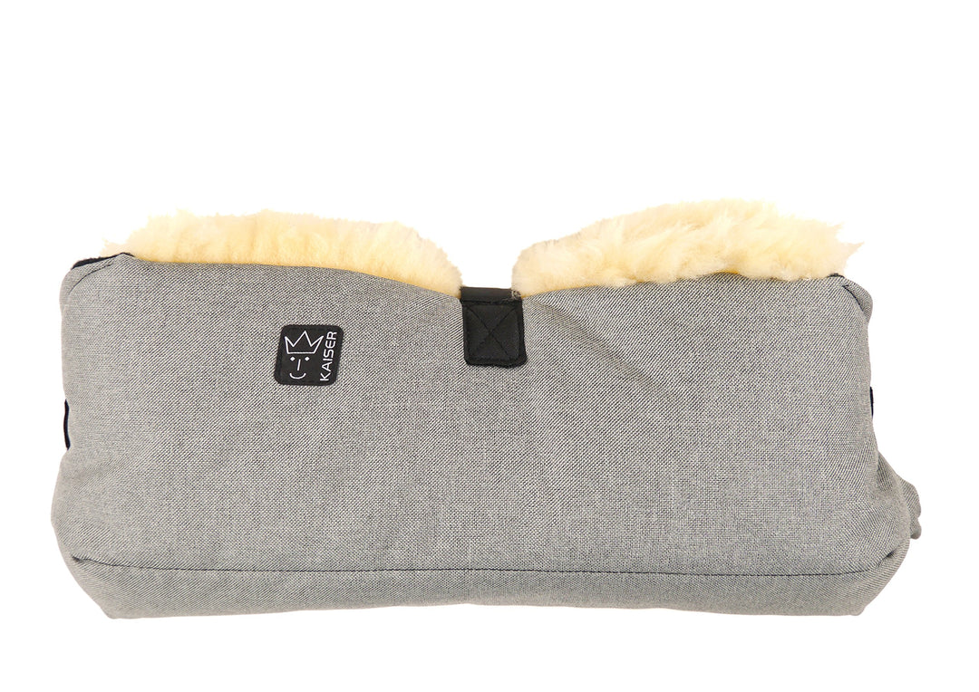 Kaiser 6573273 Handwärmer Big Double melange, grau grey melange, grey melange
