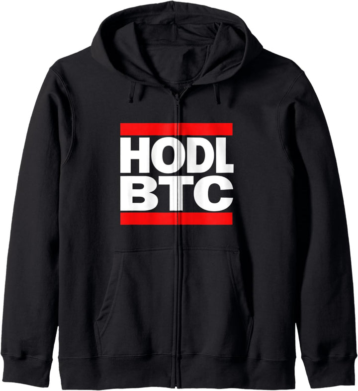 Hodl BTC Bitcoin Kryptowährung Kapuzenjacke