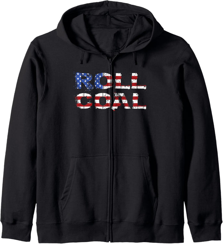 Roll Coal American Flag Design Diesel Power 4X4 Truck Kapuzenjacke