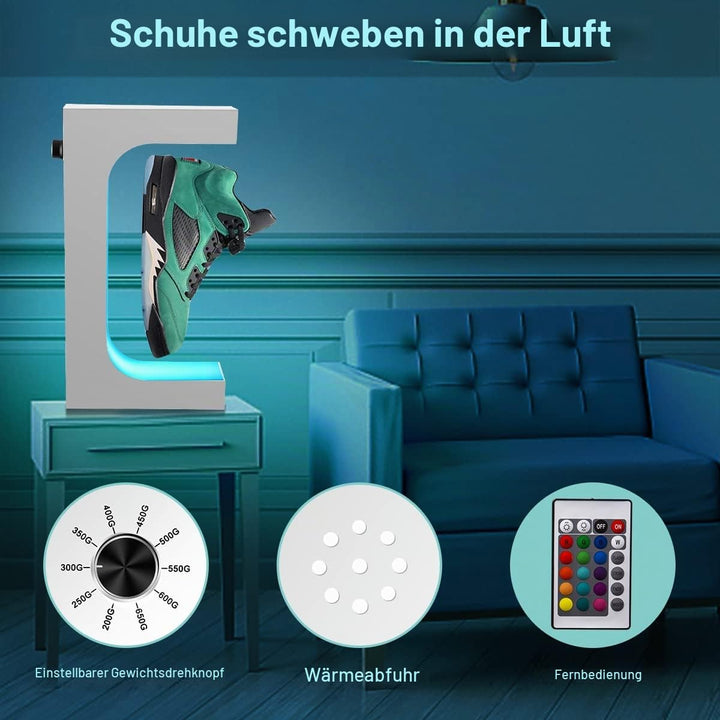 UVEHAS Schwebendes Schuh-Display, Schwebende rotierende Sneaker Stand, Magnetische Levitation Schuhr