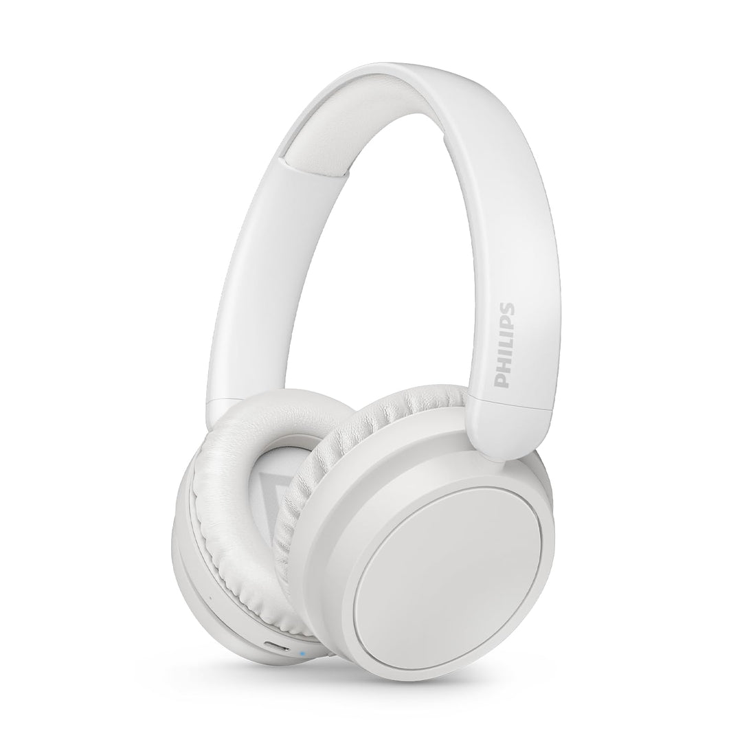 Philips TAH5219WT Leichter ohraufliegender kabelloser Bluetooth-Kopfhörer mit passiver Geräuschisoli
