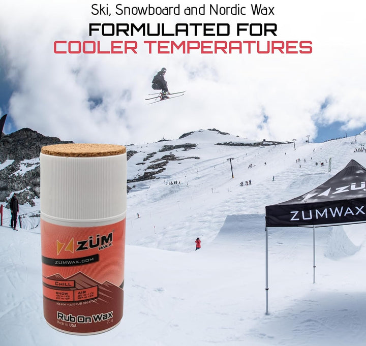 ZUMWax RUB ON WAX Ski/Snowboard - CHILL Temperature - 70 gram - INCREDIBLY FAST!!! by ZUMWax