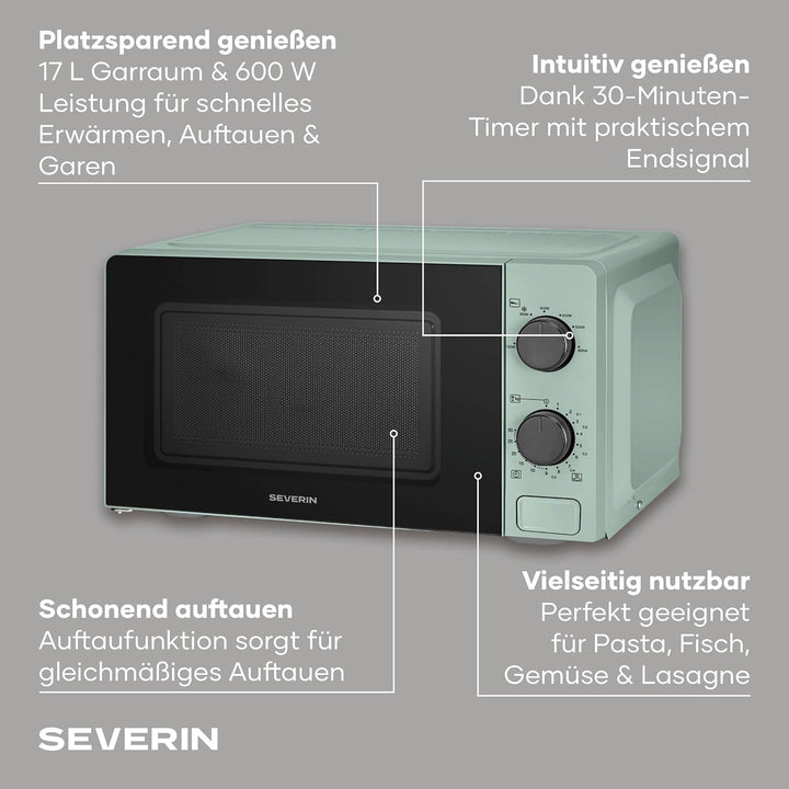 Severin Solo-Mikrowelle, 17L, 600W, Drehteller, Microwellengerät