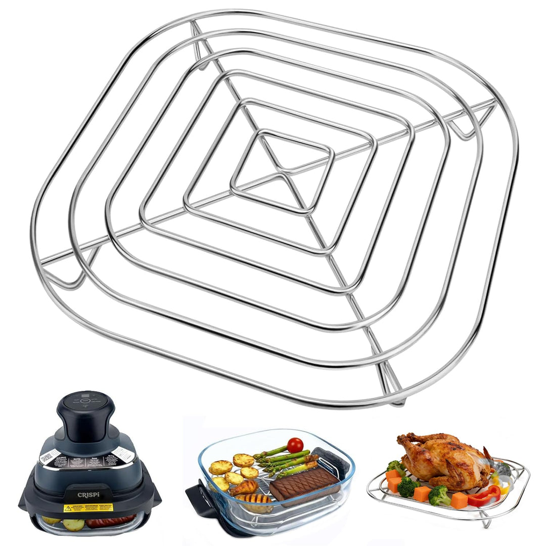 HAIWILL Ersatz Airfryer Grillrost Edelstahl für Ninja CRISPi Glasbehälter 3,8L, Gitterstöpsel kompat
