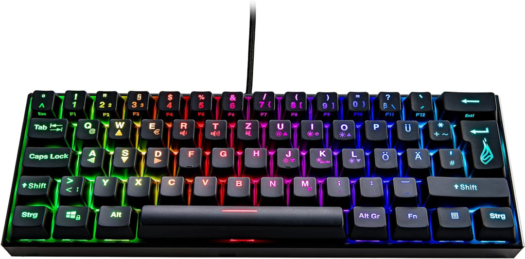 SureFire Kingpin M1 60% Mechanische Gaming Tastatur Deutsch, Gaming Multimedia Keyboard klein & mobi