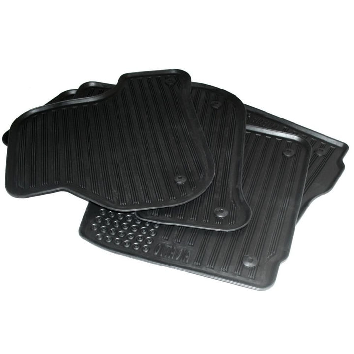 Skoda DCC600002A Gummi Fussmatten 4X Gummimatten Original Allwettermatten schwarz mit Schriftzug