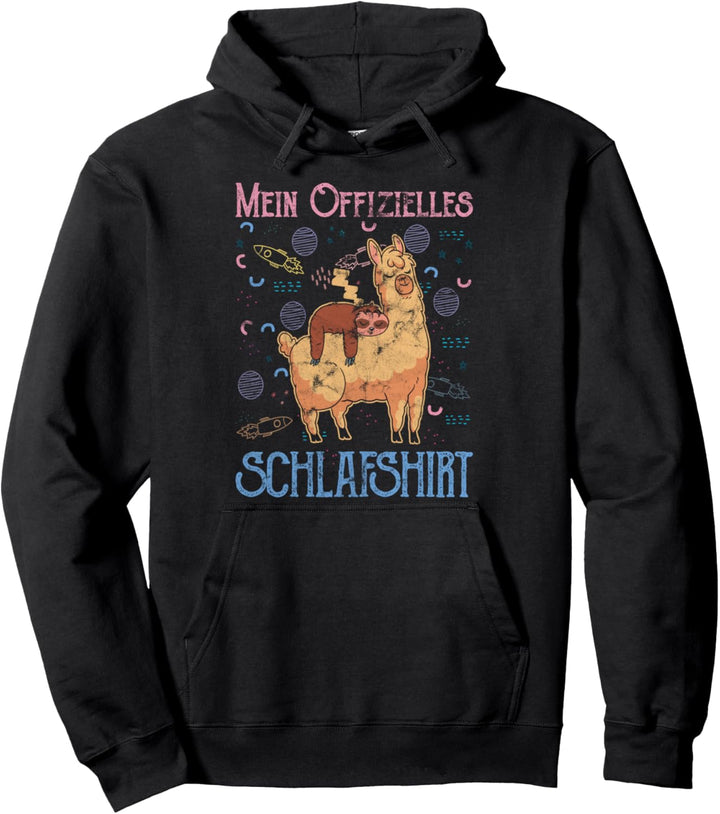 Faultier & Lama Mein Offizielles Schlafshirt Pullover Hoodie