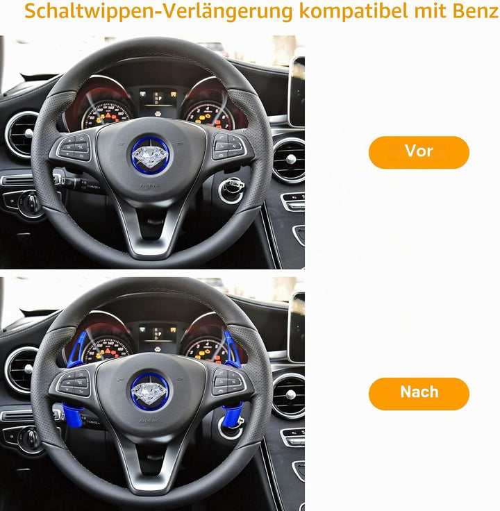TTCR-II 2PCS Kompatibel mit Schaltwippen Mercedes Benz,A/G Klasse 2019-2021, C/CLA/CLS 2015-2021, E/