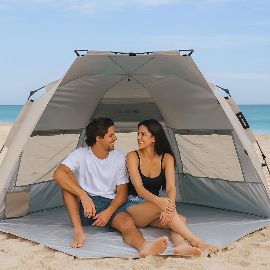 Deryan Up-to-Go Pop-Up Strandzelt für Kinder – UV-Schutz UPF 50+ und Windschutz, Kompakt & Faltbar,