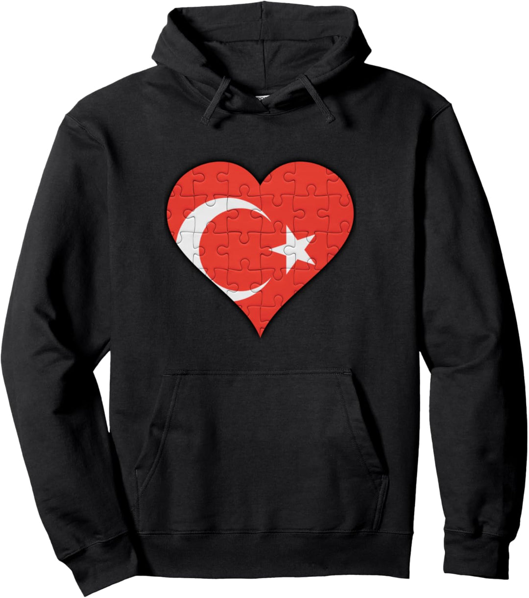 Türkei Türkische Flagge Herz Pullover Hoodie