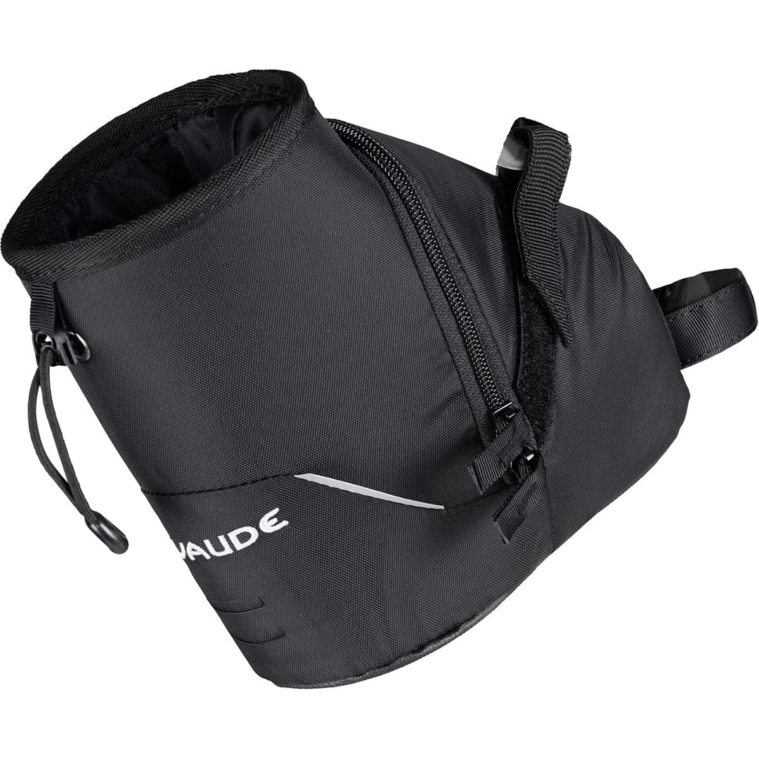 VAUDE 14302 Tool Drink, Satteltasche mit Flaschenhalterung Riemen, 18 cm, Black Schwarz, Schwarz