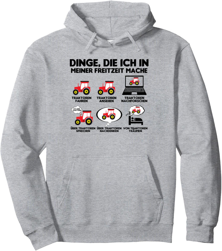 Traktor Trecker Bauer Dinge Freizeit Dinge weisses Pullover Hoodie
