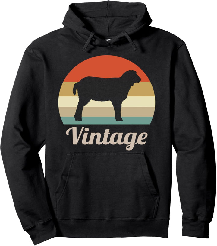 Schaf Hausschaf Zucht Schafzucht Lamm Vintage Retro Schäfer Pullover Hoodie