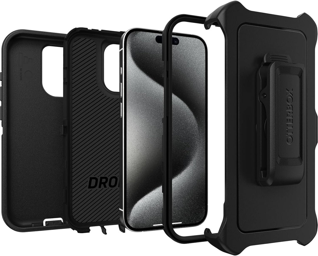 OtterBox Defender Hülle für iPhone 15 Pro, stossfest, sturzsicher, ultra-robust, schützende Hülle, 5