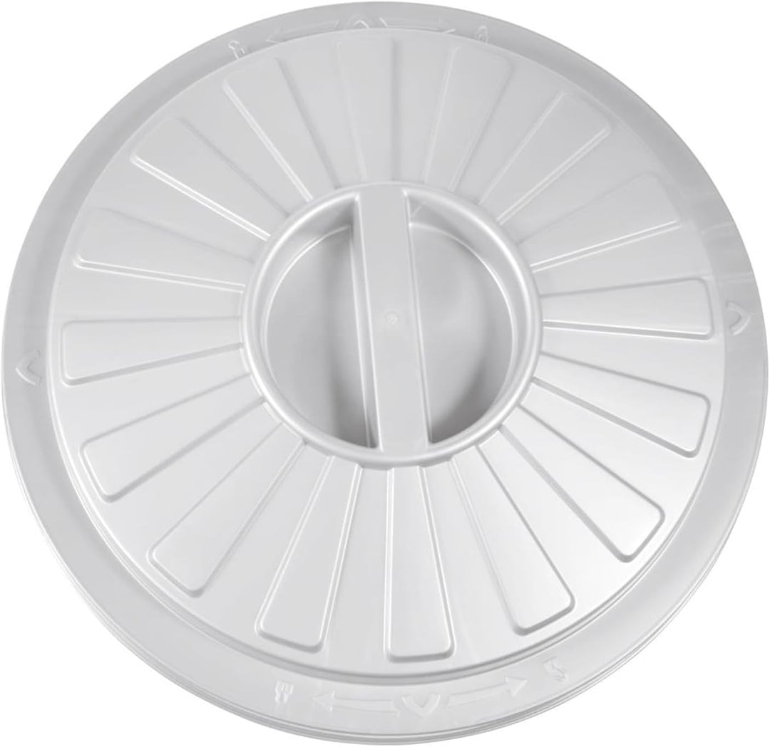 keeeper Maxi-Tonne mit Deckel, Polypropylen, 23 l, 36 x 42 x 36 cm, Mats, Silber 23 L Silber, 23 L S