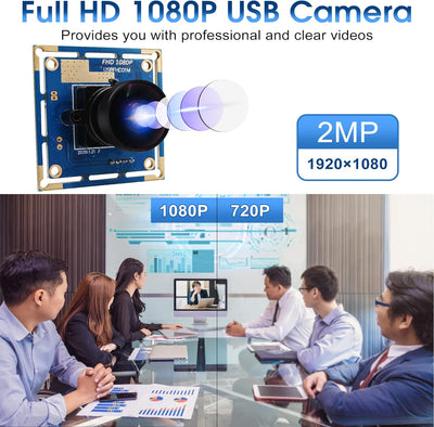 ELP USB Kamera Modul Weitwinkel 170 Grad Fischaugenobjektiv USB Kamera 2MP 1080P Webcam Hohe Bildrat