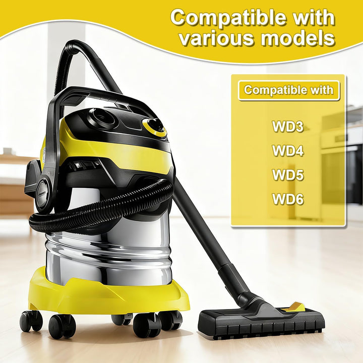 Bodendüse für Kärcher WD3, WD4, WD5, WD6, Trockensaugdüse Ersatz mit 5 Stück staubsaugerbeutel für k