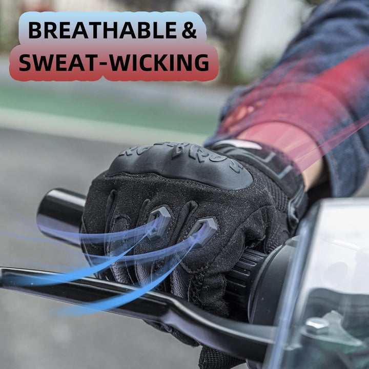 ROCKBROS Motorrad Handschuhe Touchscreen Handschuhe Motorrad, Taktische Handschuhe mit gepolstertem