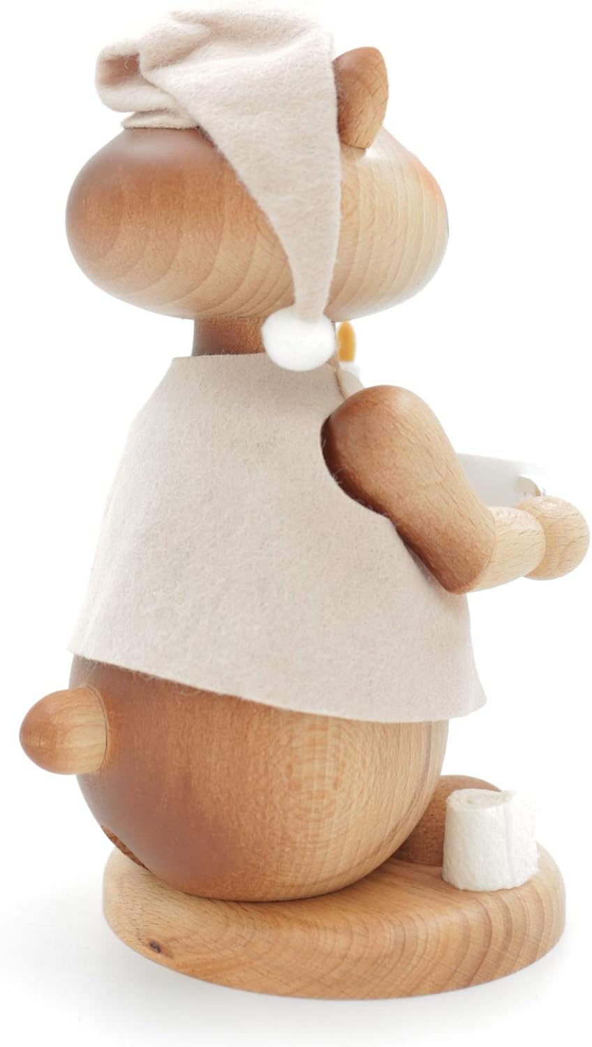 Kuhnert - Erzgebirgische Holzkunst Räuchermann Räucherfigur Hamster 19cm - Nachtwandler, Nachtwandle