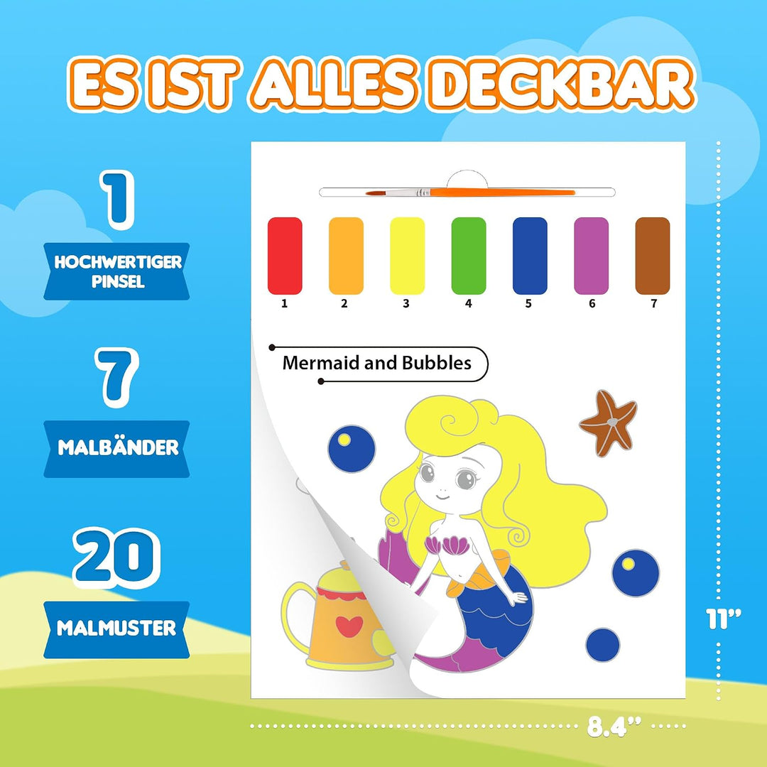 YPLUS Malen mit Wasserbüchern für Kleinkinder, Aquarell-Malpapier für Kinder, Kunsthandwerk Geschenk