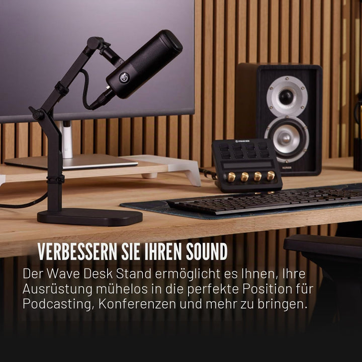 Elgato Wave Desk Stand – Verstellbarer Mikrofonständer, kompatibel, HyperX, Rode, Fifine, Shure und