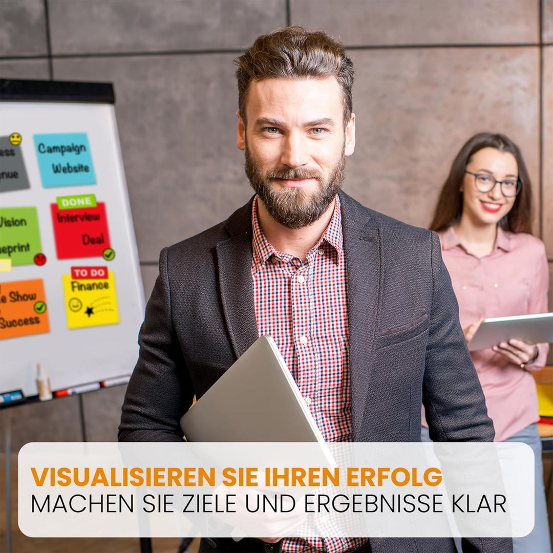 ATWAM 206 Magnetstreifen Beschreibbar Mega Set - Verschiedene Grössen - 6 Farben - Scrum & Kanban -