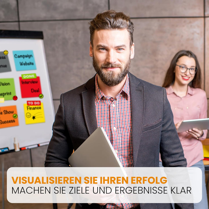 ATWAM 206 Magnetstreifen Beschreibbar Mega Set - Verschiedene Grössen - 6 Farben - Scrum & Kanban -