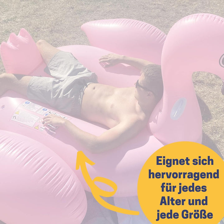 Best Sporting Schwimmtier Kinder Flamingo XXL 190x170x135cm I Schwimmtiere für den Pool I Wassertier
