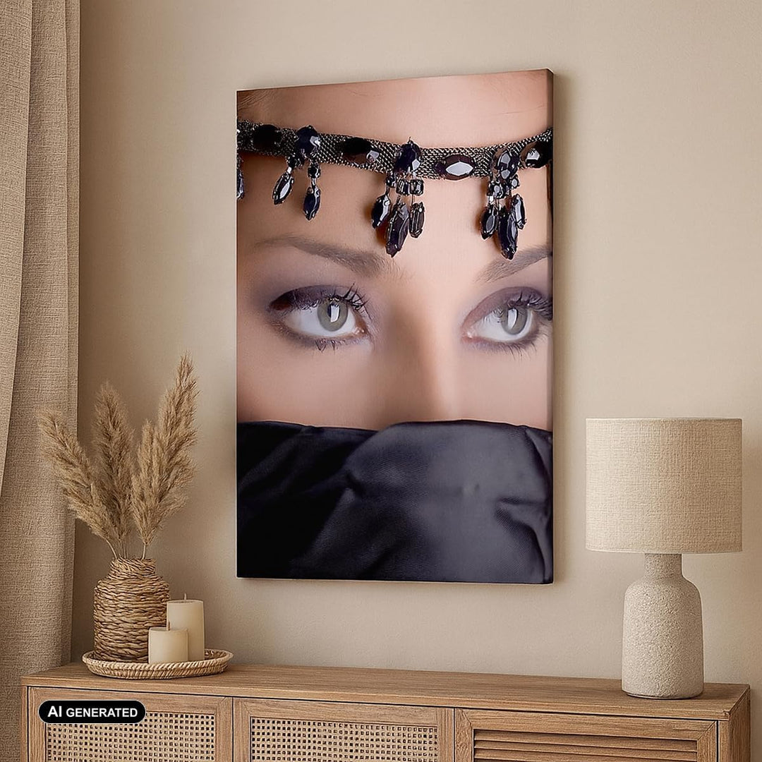 Bilder auf Leinwand 55x100cm Leinwandbild mit Rahmen Orient weiblich modell dekoration Gross Wanddek