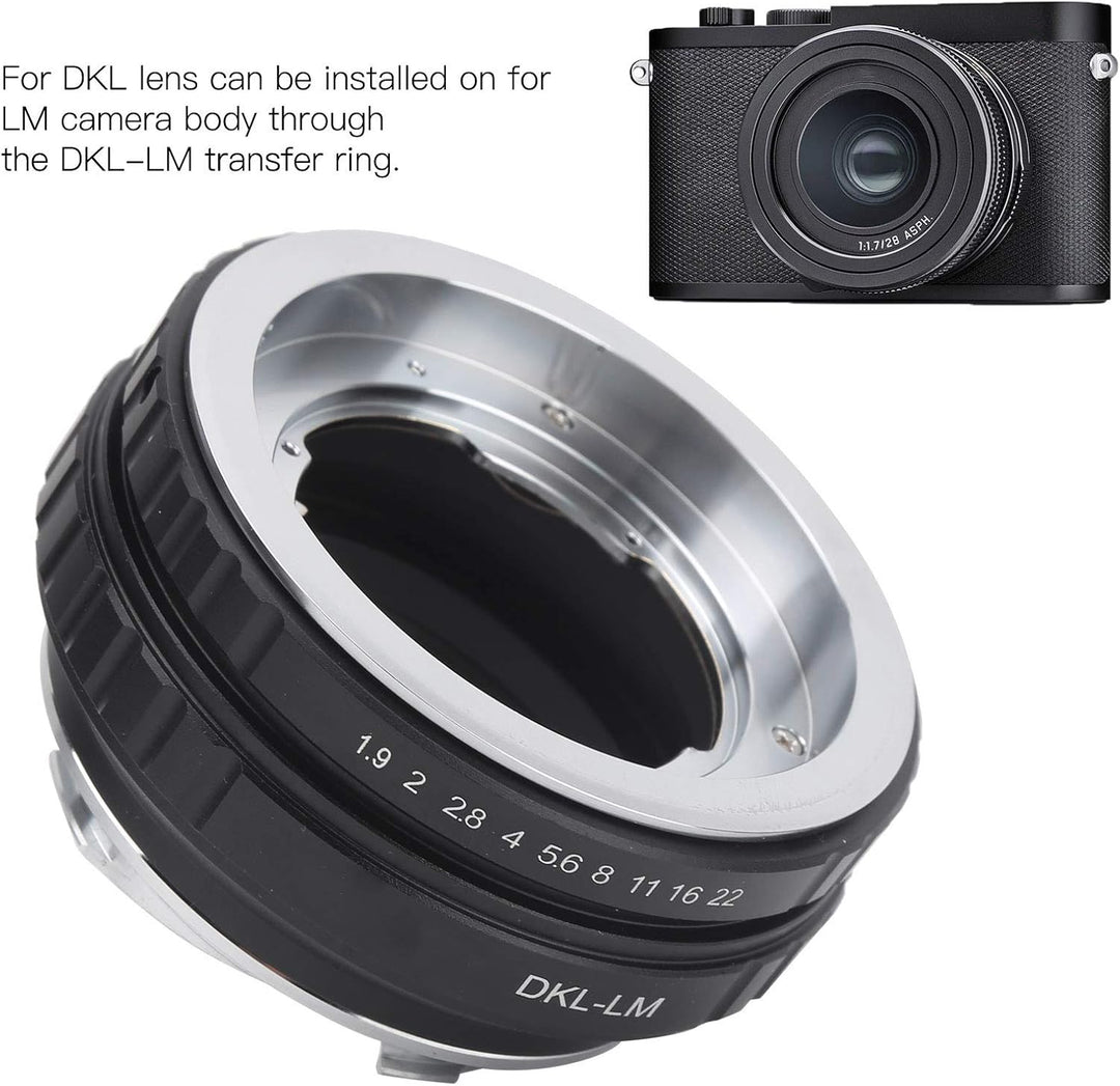 VBESTLIFE Adapterring für DKL-LM-Objektive, für DKL-Mount-Objektivefür Leica LM-Mount-Kamera, Kamera