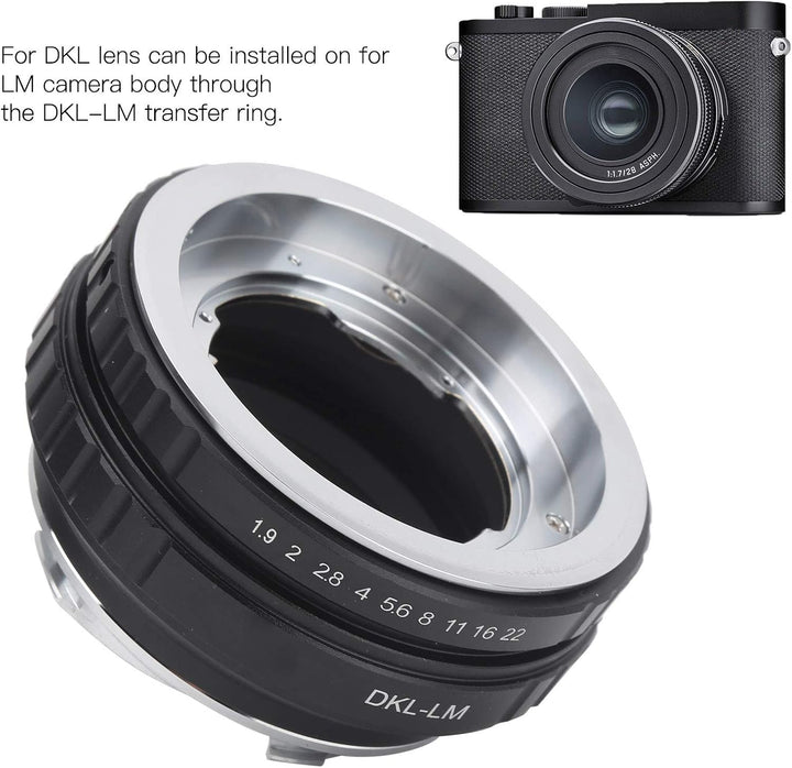 VBESTLIFE Adapterring für DKL-LM-Objektive, für DKL-Mount-Objektivefür Leica LM-Mount-Kamera, Kamera