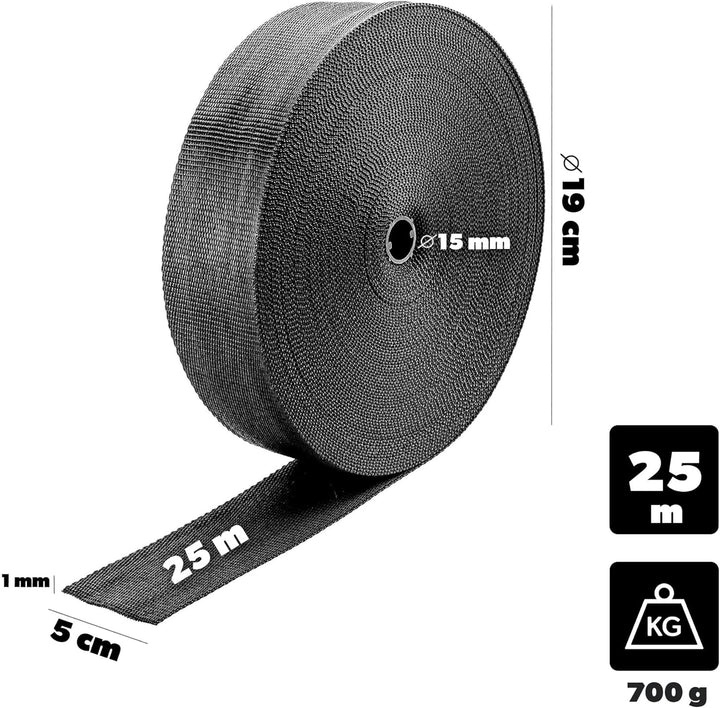 KADAX Baumbindeband 50mm x 25m, Bindeband zur sicheren Befestigung von Bäumen & Sträuchern, Baumbind