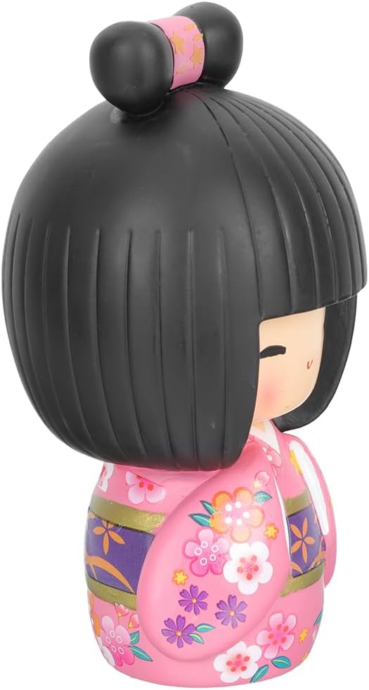 BESPORTBLE Japanische Kokeshi Puppen Geisha Figur Miniatur Kimono Puppen Geisha Puppe Deko Sammelfig