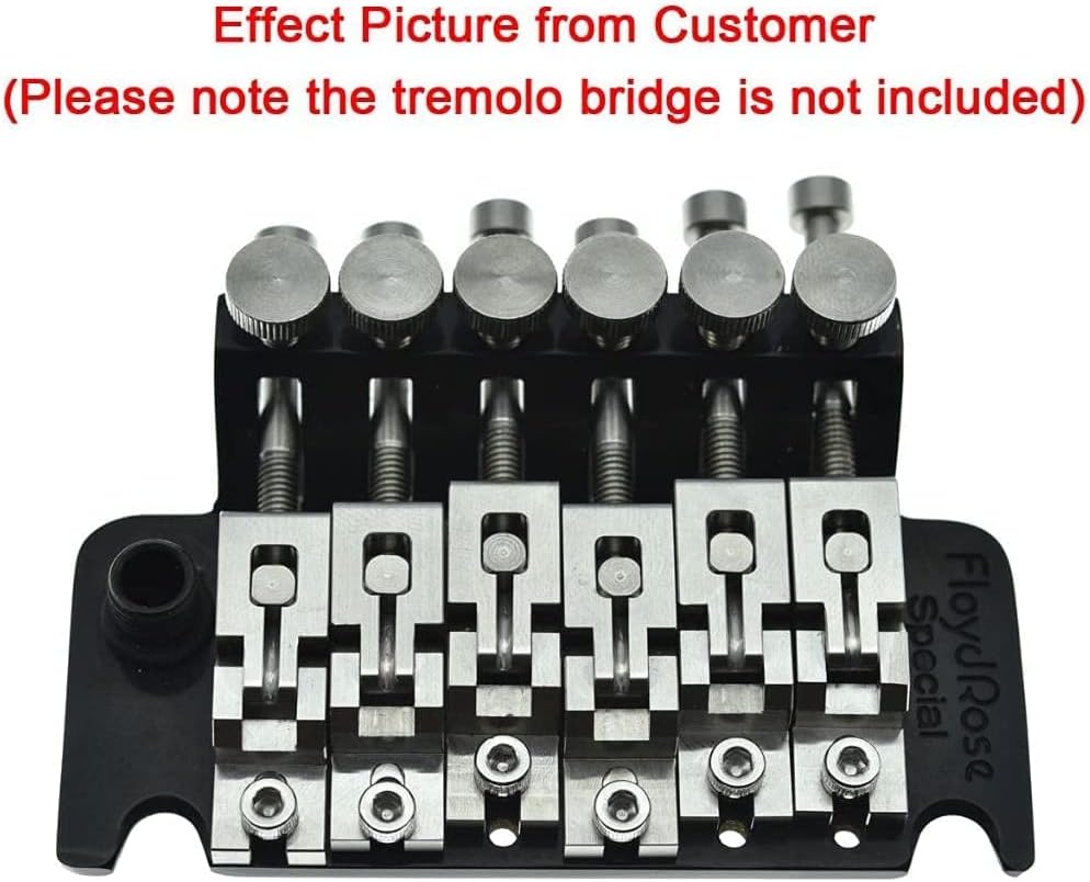 KAISH Tremolo-Steg-Sattel und Schrauben für Floyd Rose Tremolos aus Edelstahl mit doppelter Verriege