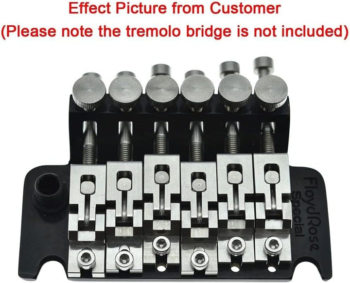 KAISH Tremolo-Steg-Sattel und Schrauben für Floyd Rose Tremolos aus Edelstahl mit doppelter Verriege