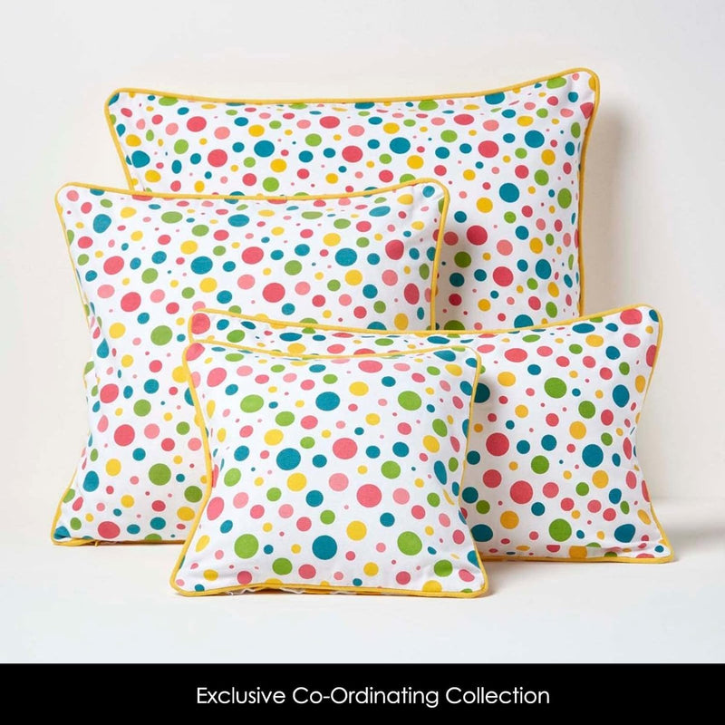 Homescapes Kindervorhang Mädchen Kinderzimmer Ösenvorhang Dekoschal Polka Dots 2er Set bunt 137 x 18