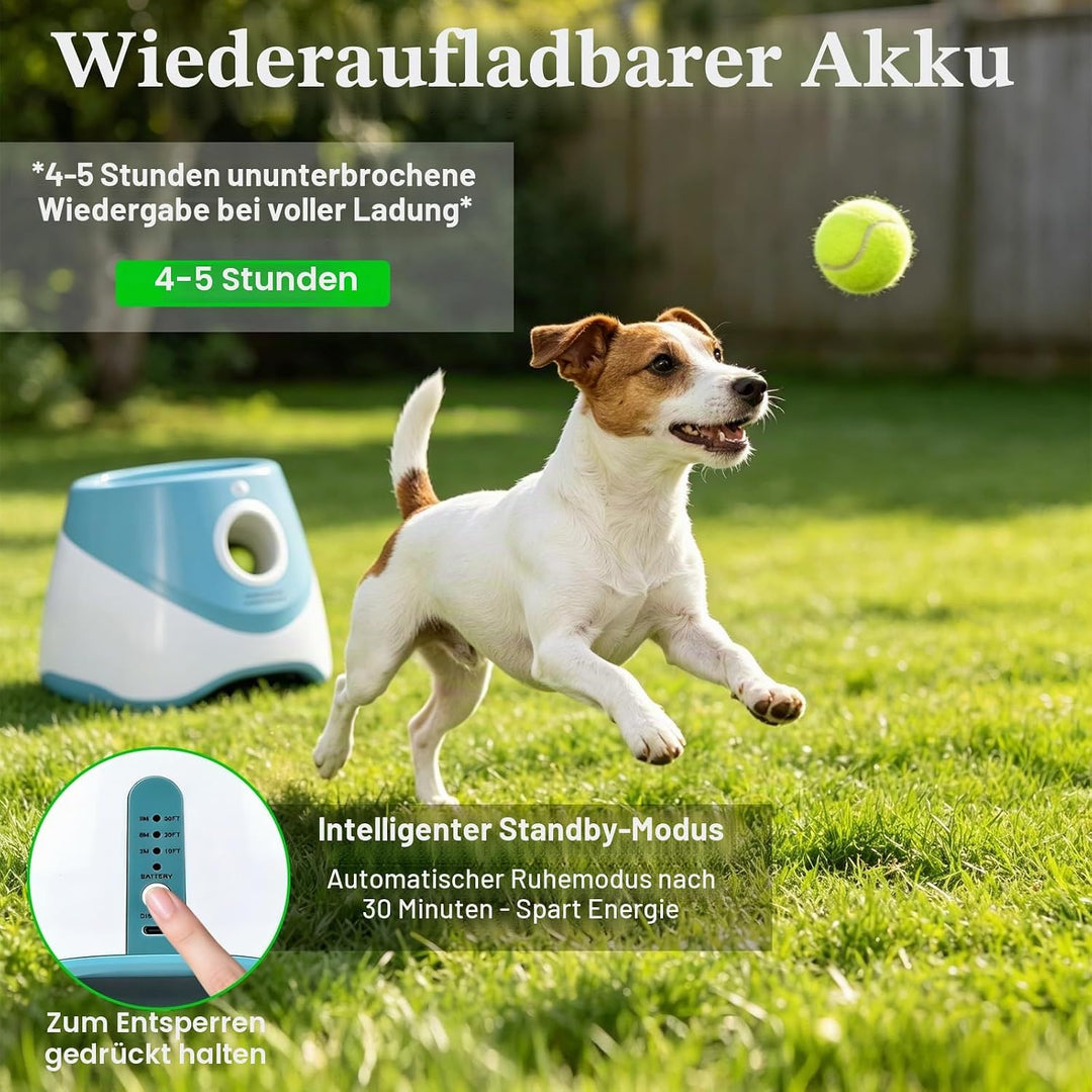 Automatischer Hunde-Ballwerfer für kleine Hunde drinnen draussen | Interaktives Spielzeug 15 Mini-Te