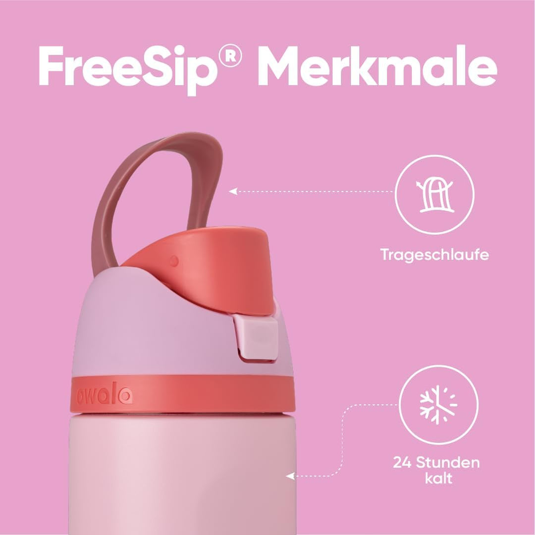 Owala FreeSip Isolierte Edelstahl Trinkflasche mit Strohhalm, 710 ml – BPA-frei, optimal für Sport,