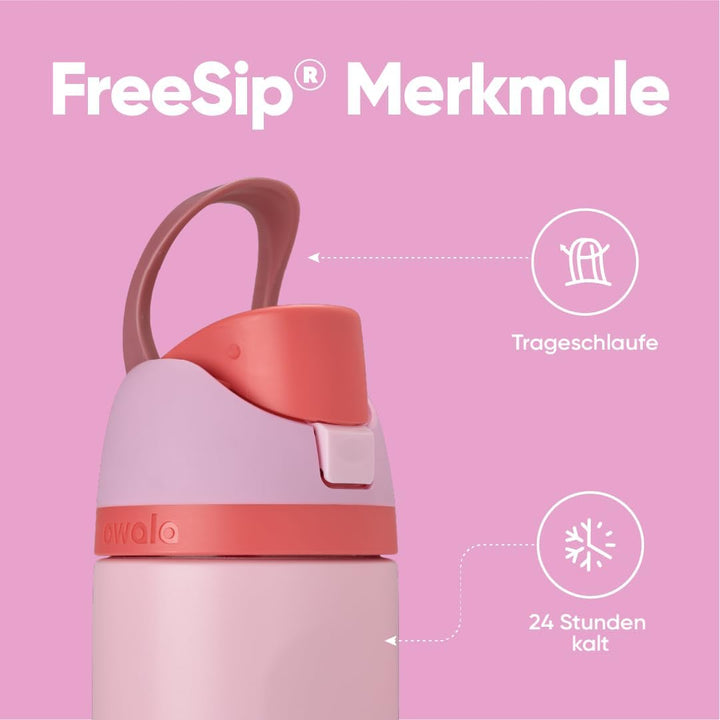 Owala FreeSip Isolierte Edelstahl Trinkflasche mit Strohhalm, 710 ml – BPA-frei, optimal für Sport,