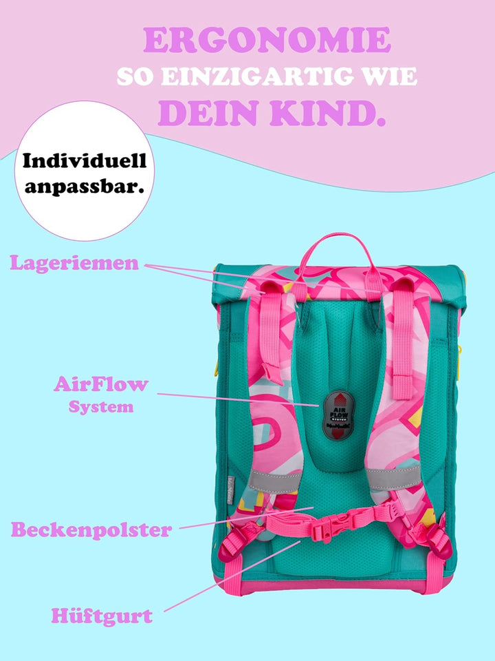 Familando McNeill Schulranzen 1. Klasse · ergonomischer Tornister für Jungen und Mädchen · Schultasc