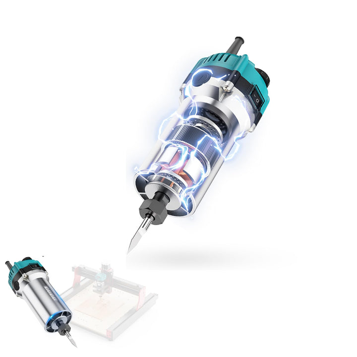 Twotrees 800W CNC Frässpindel, 30.000 Max. U/min mit Level 6 Geschwindigkeitsregelung, 65mm Handfräs