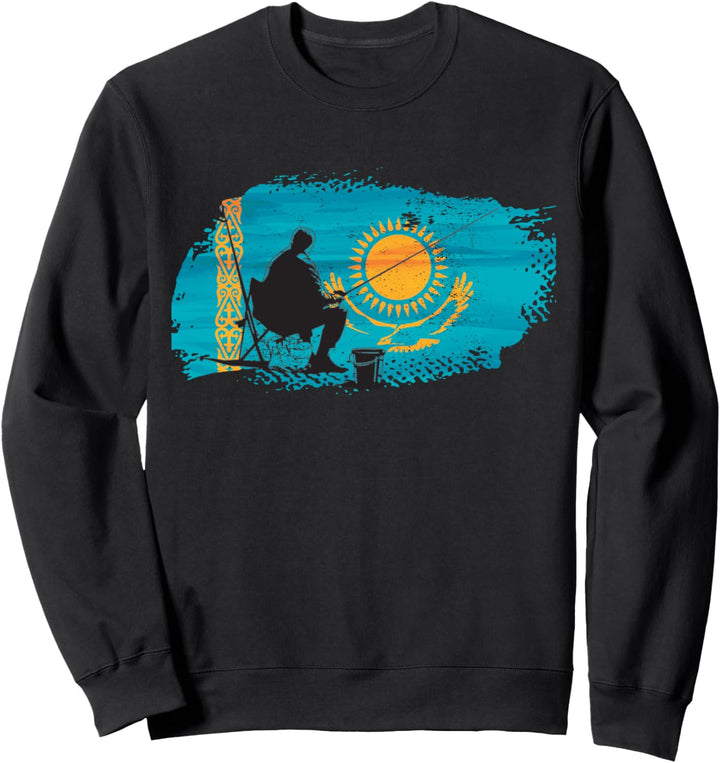 Kasachstan Flagge für Kasache Fischer Sweatshirt